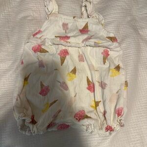 Ice Cream Print Kids Romper